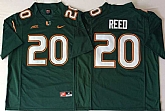 Miami Hurricanes 20 Ed Reed Green Nike College Football Jersey,baseball caps,new era cap wholesale,wholesale hats